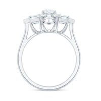 Certified Brilliant Cut Moissanite Cocktail Engagement Ring for Women