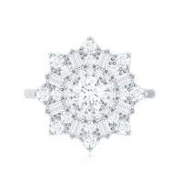 Certified Brilliant Cut Moissanite Cocktail Engagement Ring for Women