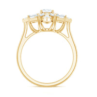 Certified Brilliant Cut Moissanite Cocktail Engagement Ring for Women