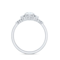 Vintage Inspired Moissanite 3 Piece Wedding Ring Sets