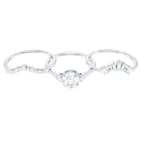 Vintage Inspired Moissanite 3 Piece Wedding Ring Sets