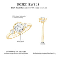 Bezel Set Moissanite Solitaire Engagement Ring