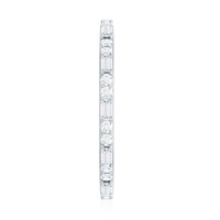 Real Baguette and Round Diamond Full Eternity Ring