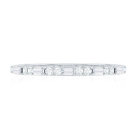Real Baguette and Round Diamond Full Eternity Ring