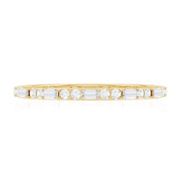 Real Baguette and Round Diamond Full Eternity Ring