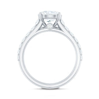 8 MM Zircon Wedding Ring Set in Prong Setting