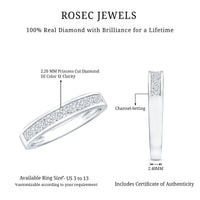 Channel Set Diamond Half Eternity Band Ring
