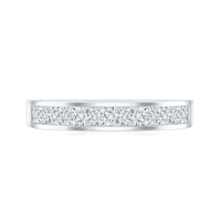 Channel Set Diamond Half Eternity Band Ring