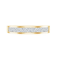 Channel Set Diamond Half Eternity Band Ring