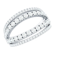 Certified Cubic Zirconia Designer Band Ring for Women
