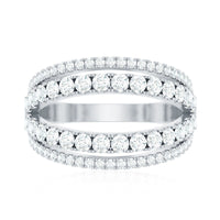 Certified Cubic Zirconia Designer Band Ring for Women