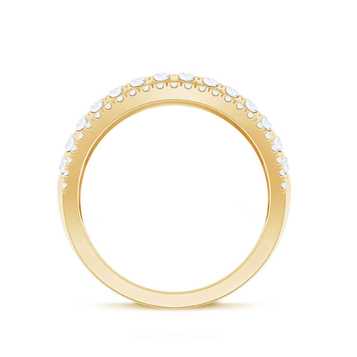 Certified Cubic Zirconia Designer Band Ring for Women