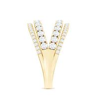 Certified Cubic Zirconia Designer Band Ring for Women