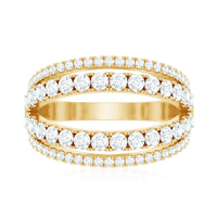 Certified Cubic Zirconia Designer Band Ring for Women