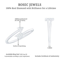 Natural Diamond Arrow Promise Ring for Her