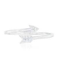 Natural Diamond Arrow Promise Ring for Her
