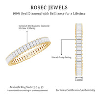 Baguette Cut Diamond Eternity Wedding Band Ring