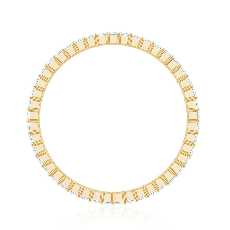 Rosec Jewels Baguette Cut Diamond Eternity Wedding Band ring with sparkling diamonds in a continuous circle design