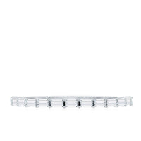 Baguette Cut Diamond Stackable Ring in Shared Prong Setting
