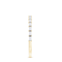 Baguette Cut Diamond Stackable Ring in Shared Prong Setting