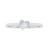 Diamond Heart Shape Promise Ring for Her