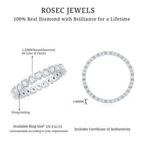 Certified Diamond Heart Eternity Band Ring