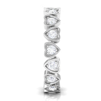 Certified Diamond Heart Eternity Band Ring