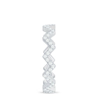Minimal Diamond Zig Zag Eternity Band Ring