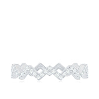 Minimal Diamond Zig Zag Eternity Band Ring