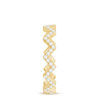 Minimal Diamond Zig Zag Eternity Band Ring