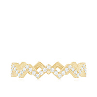 Minimal Diamond Zig Zag Eternity Band Ring