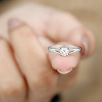 Certified Diamond Solitaire Ring in Claw Setting
