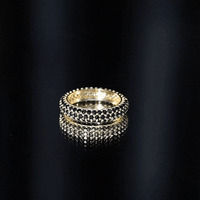 Certified Lab Grown Black Diamond Eternity Band Ring for Women