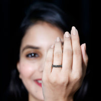 Certified Lab Grown Black Diamond Eternity Band Ring for Women