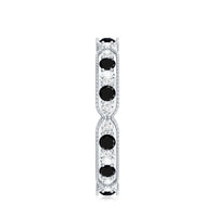 Classic Black Onyx and Diamond Eternity Band Ring
