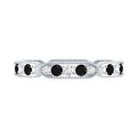 Classic Black Onyx and Diamond Eternity Band Ring