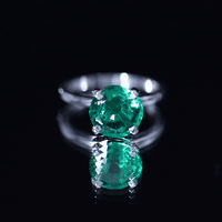 3.5 Carat Round Lab Created Emerald Solitaire Engagement Ring