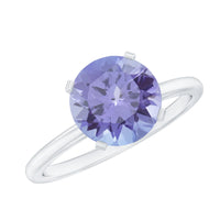 2.8 Carat Lab Grown Tanzanite Solitaire Engagement Ring