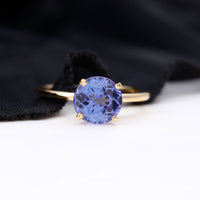 2.8 Carat Lab Grown Tanzanite Solitaire Engagement Ring