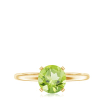 Natural 2 Carat Peridot Solitaire Engagement Ring for Women
