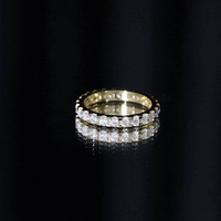 Brilliant Cut Round Moissanite Eternity Anniversary Band