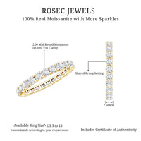 Brilliant Cut Round Moissanite Eternity Anniversary Band