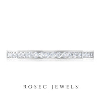 Natural Diamond Half Eternity Stackable Ring for Women