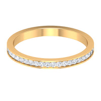 Natural Diamond Half Eternity Stackable Ring for Women