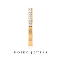 Natural Diamond Half Eternity Stackable Ring for Women
