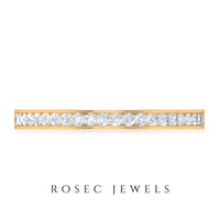 Natural Diamond Half Eternity Stackable Ring for Women