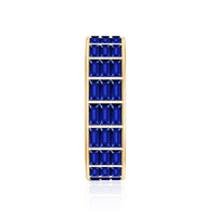 Channel Set Lab Grown Blue Sapphire Wide Eternity Band Ring