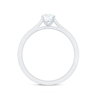 Certified Lab Grown Diamond Engagement Ring With Lab Grown Ruby