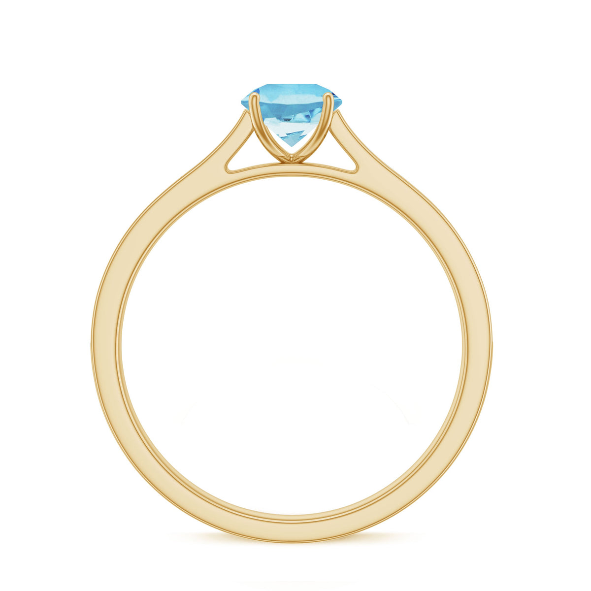 Certified real aquamarine solitaire ring with diamond side stones, featuring a silver band and elegant design by Rosec Jewels.