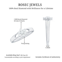 Nature Inspired Diamond Flower Promise Ring for Proposal